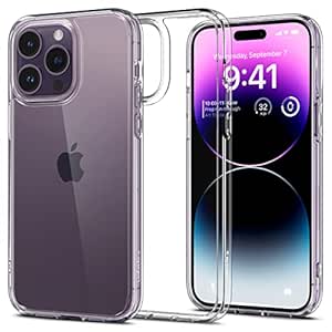 Spigen Ultra Hybrid Back Cover Case Compatible with iPhone 14 Pro max (TPU + Poly Carbonate | Crystal Clear)
