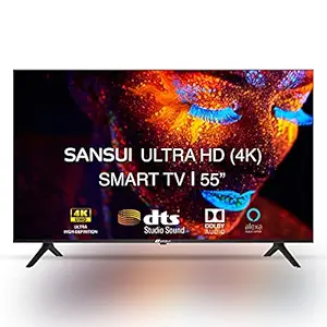 Sansui 140cm (55 inches) 4K Ultra HD Certified Android LED TV with Dolby Audio & Dolby Vision JSW55ASUHD (Mystique Black)