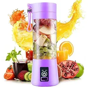 LONAXA Mini Travel Rechargeable Fruit Juicer - USB Electric Fruit & Vegetable Juice Blender/Grinder for Home and Office Use (Multicolor)…