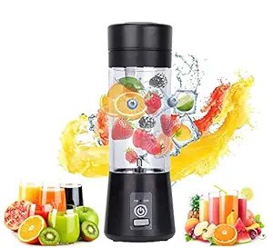 MR. BRAND Portable USB Juicer Electric USB Juice Maker Mixer Bottle Blender Grinder Mixer,6 Blades Rechargeable Bottle with (Multi color) (MULTI MIXER 6 BLED)